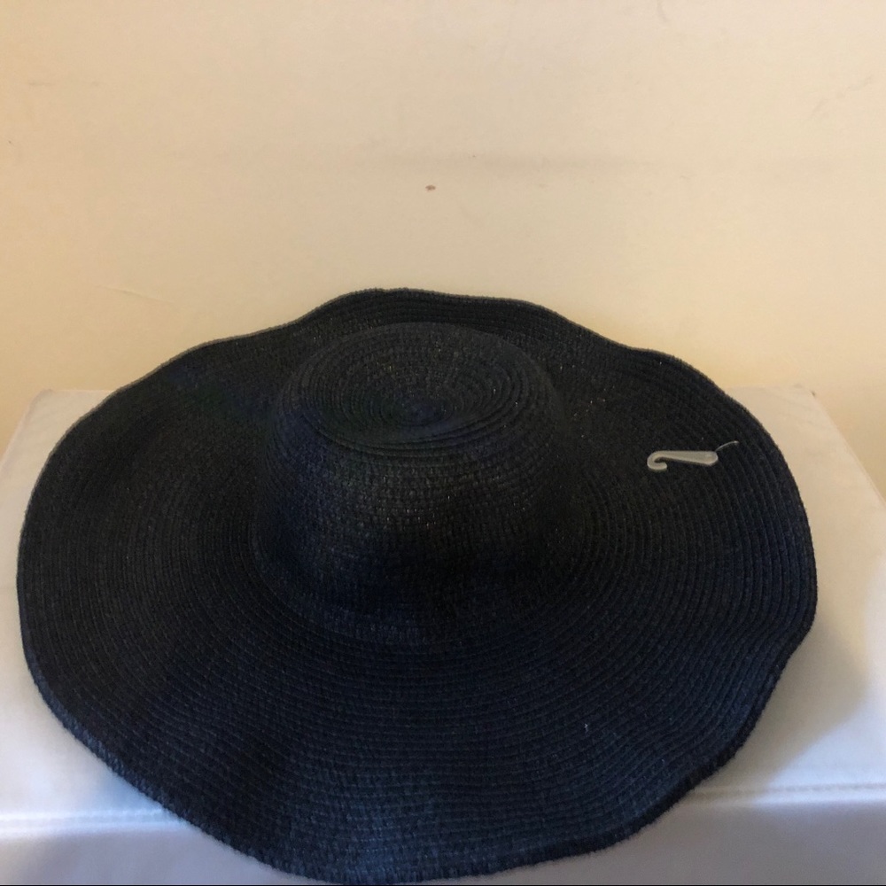Brand new black straw hat